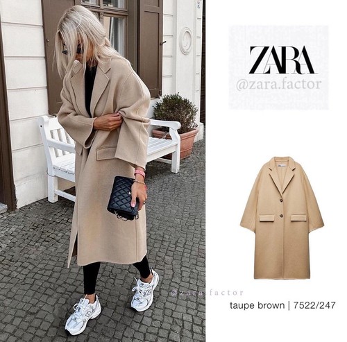 Zara camel double faced - zara,