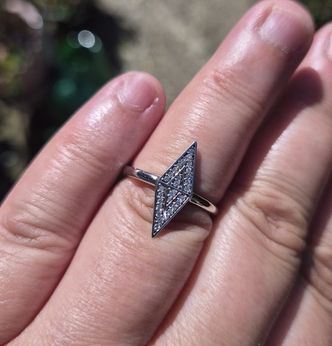 Qvc diamonique ring size p - diamonique,