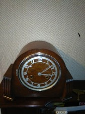 VINTAGE BENTIMA  PERIVALE  ART DECOR 8 DAY STRIKING MANTLE CLOCK WORKING  V G C