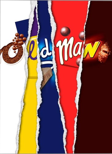 Old man chocolate - man, wrappers