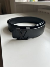 Vintage 2014 Louis Vuitton Black Leather Belt Unused With Original Box And Tag