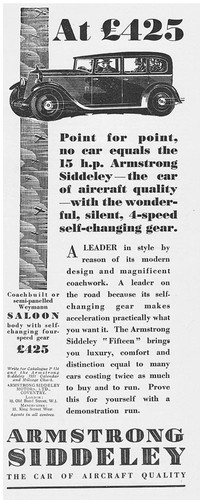 Armstrong siddeley motor cars - armstrong,