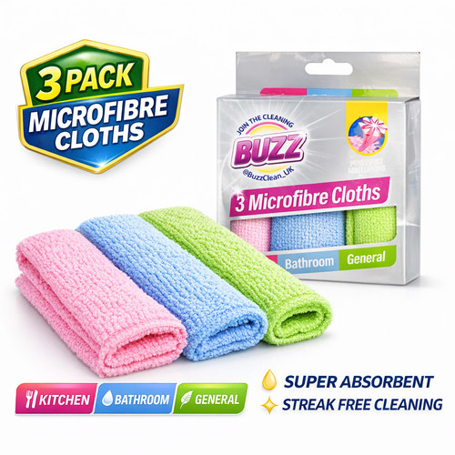 Microfibre cloths pack - cloths, 3