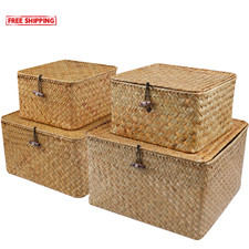 Set of 4 Seagrass Basket with