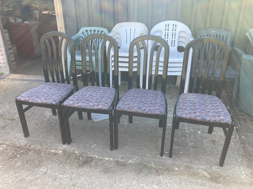 Black round dining chairs - dining,