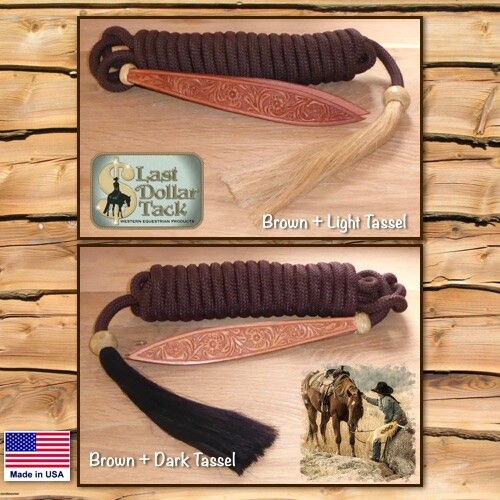 Western bosal mecate - rein, 22ft