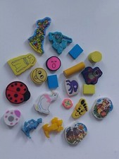 Vintage 80s Eraser Bundle Inc Clowns Guide Dog & Rare Ladybird Books Rubber 