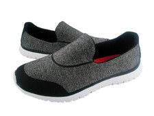 M&S collection light as air grey sparkle slip-on light memory foam trainers UK 3