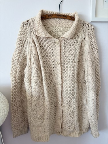 Aran traditional hand knitted - hand,