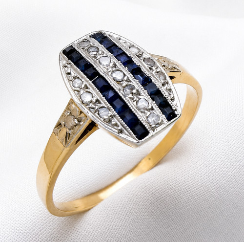 Antique art deco 18ct gold - art,