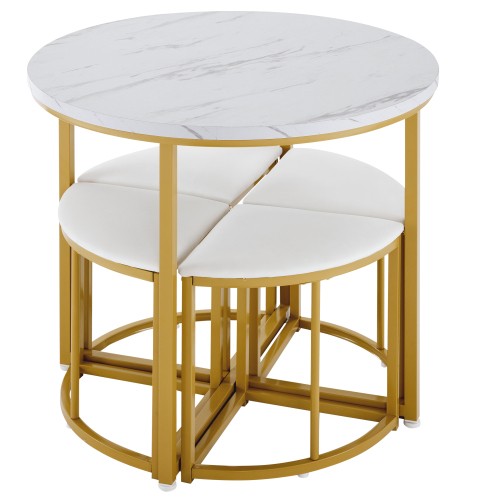 Modern metal frame round - modern,