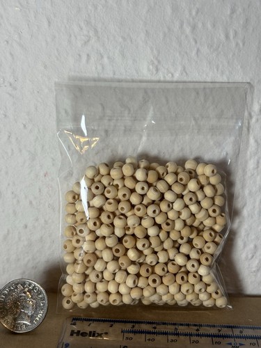 400 natural wooden beads - 400,