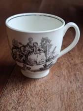 Hancock Transfer Printed Worcester Coffee Cup Circa 1765