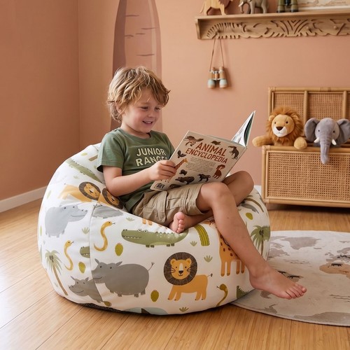 Printed designs kids beanbags - printed,