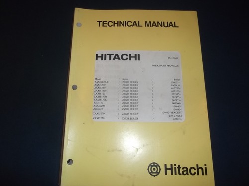Hitachi zaxis 130 330 110 - hitachi,