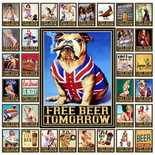 Free Beer Tomorrow Metal Sign