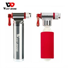 WEST BIKING Mini Fast CO2 Tyre Inflator Bike Bicycle Pump Schrader Presta Valve