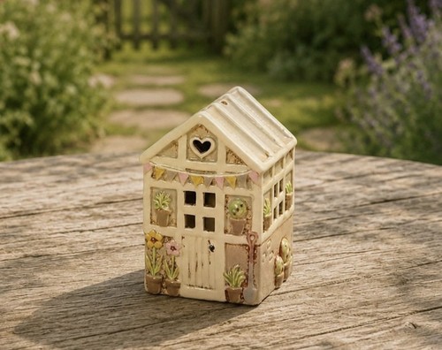 Stoneware greenhouse embossed - greenhouse,