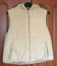 The White Company Gilet Ladies Beige Reversible Body Warmer Size L