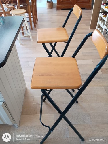 Folding chairs black - 2x, metal