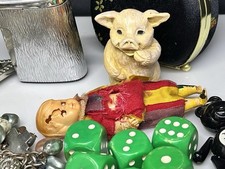 Lot Variety Retro St Christopher Lighter Purse Perfume Pot  Pig Doll Repair Coin