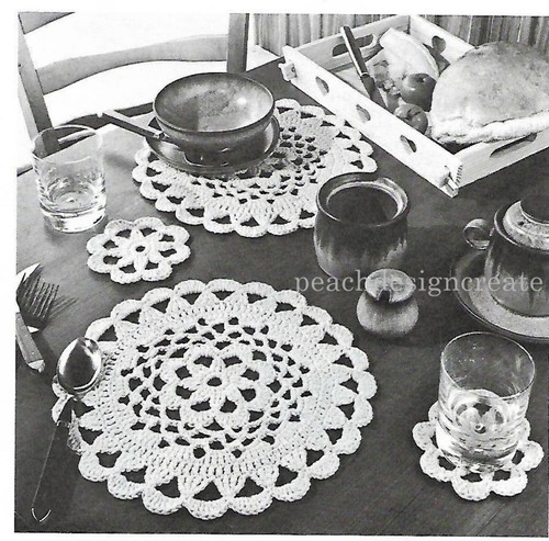 Crochet pattern tableware - crochet,
