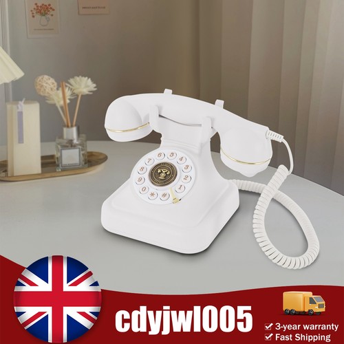 Vintage white rotary - vintage, telephone
