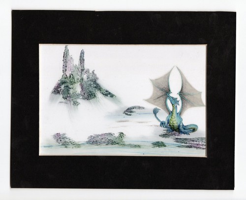 Dragon and castle - dragon,