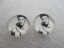 ELVIS PRESLEY ROCK N ROLL STUD EARRINGS 12MM