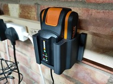 Wall-Mounted Worx Drill, Charger & Battery Holder – Storage Rack ONLY