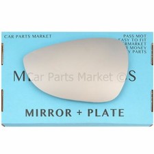 For Ford Fiesta 08-17 Left passenger side Flat wing mirror glass with plate