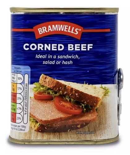 Bramwells corned beef tins - bramwells,