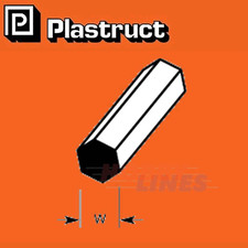 SOLID HEXAGON ROD range styrene ABS plastic polystyrene hexagonal MRX PLASTRUCT