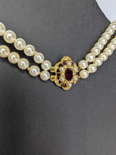 Vintage faux pearl double - pearl,