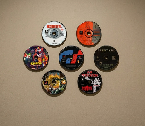 Playstation classic disc wall - playstation,