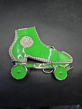 Metal Green Roller Skate Belt Buckle
