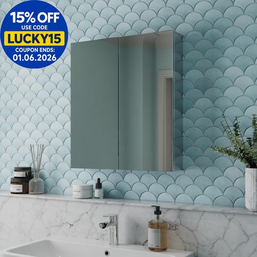 Double door bathroom mirror - door,