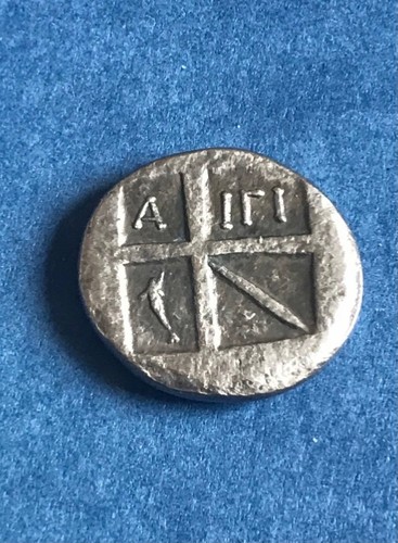 Ancient greek silver coin - silver,