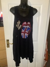 Amplified Vintage Rolling Stones Racer Back Vest Dress - Size Large