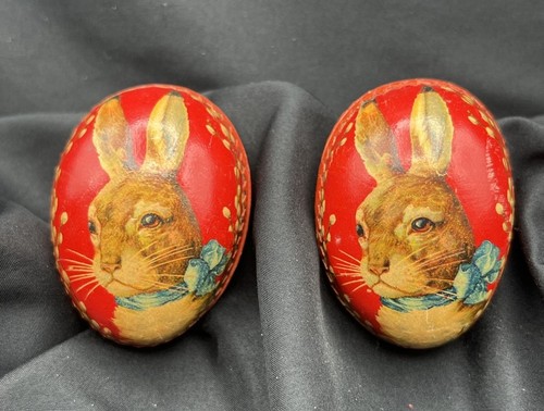 Vintage red easter eggs - vintage,