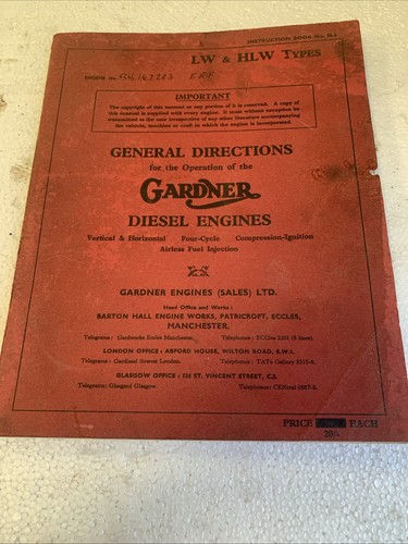 Gardner hlw types - lw, diesel
