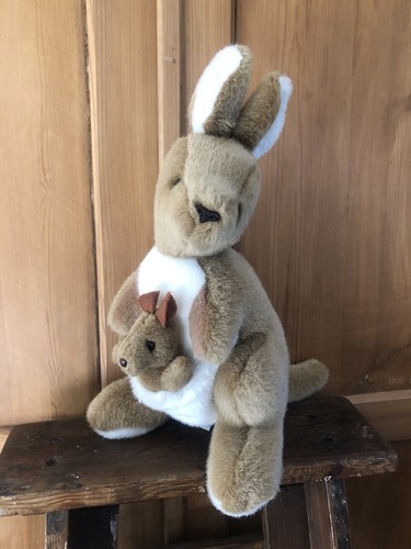 Kangaroo with joey soft - with, plush