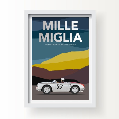 Mille miglia art print - print, poster