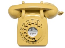 Vintage 1960s Retro GPO 706 Dial Telephone - Topaz Yellow - Fully Refurbished
