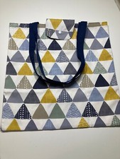 Handmade Shopper/Tote Bag Pyramid Ochre Fabric