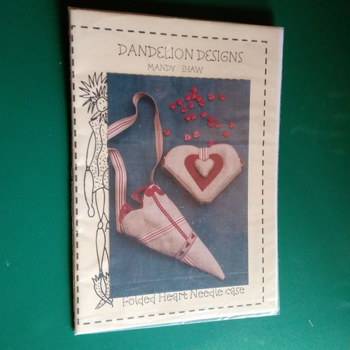 Folded heart needle case - ,
