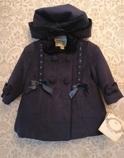 Couché Tot royal blue classic quilted coat & hat