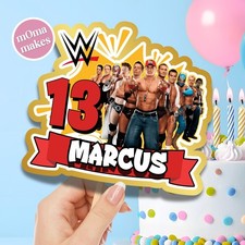Wrestling cake topper -