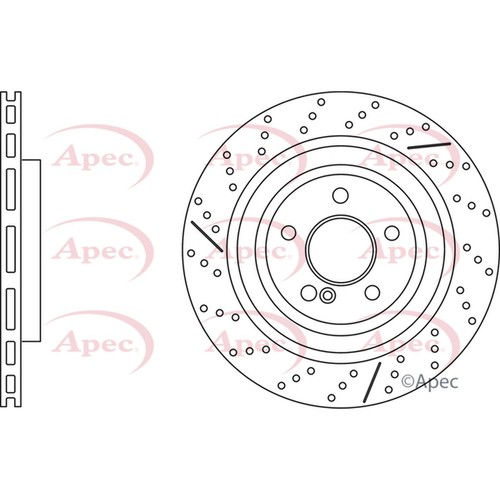 Brake discs vented drilled - brake,