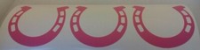 3 x pink horseshoe car bumper